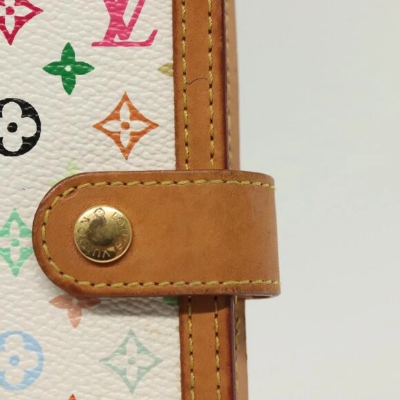 LOUIS VUITTON Multicolor Agenda PM Day Planner Cover White R21074 Auth 138936 - Picture 9 of 16